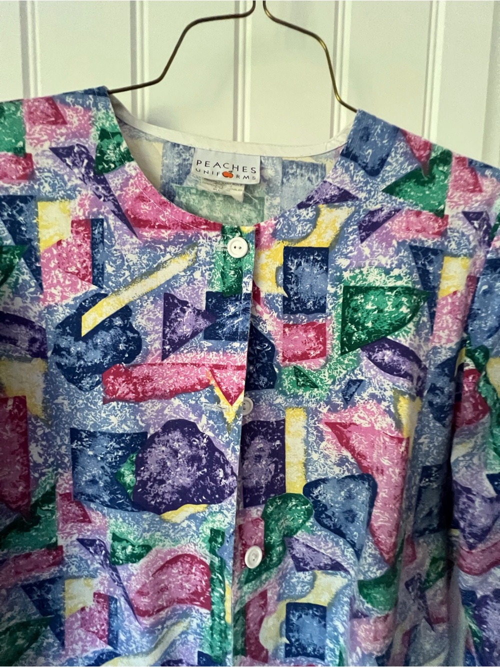 Scrub Jacket by Peaches uniforms - multicolored - geometric.
